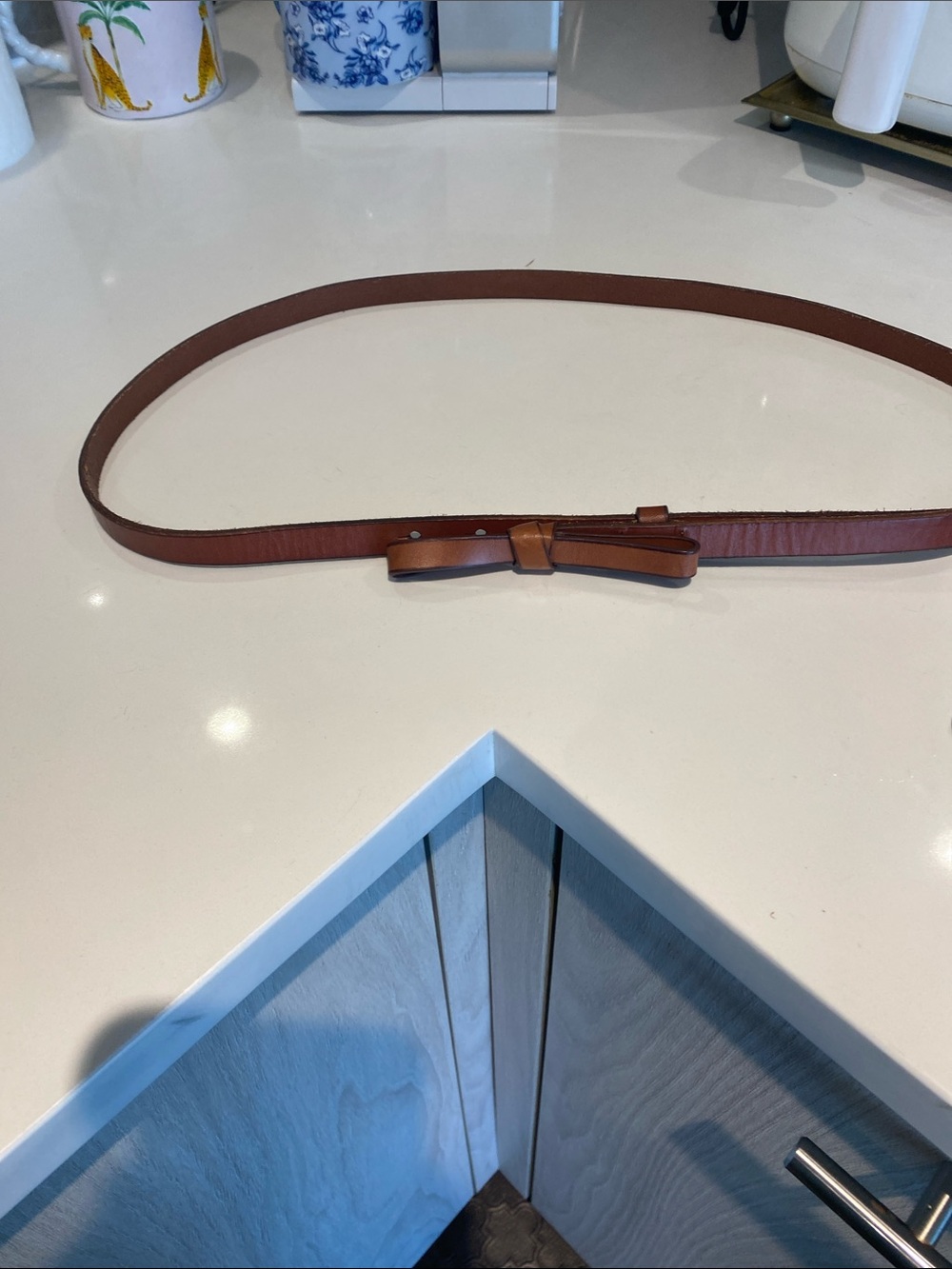 GAP Brown Leather Bow Belt